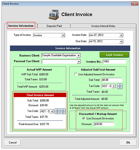 Client Invoice