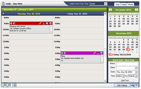 Tasks - Day View