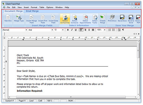 Tasks - Document Merge