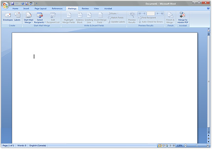 Tasks - MS Word