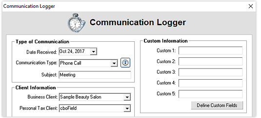 Communication Logger Screenshot