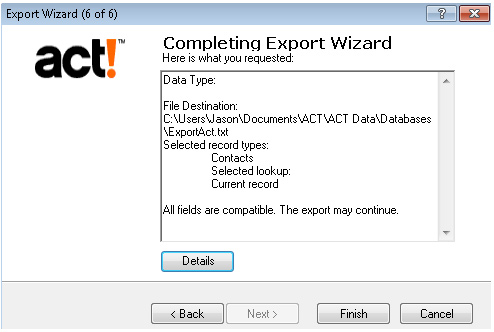 Export Act Screenshot (Step 7)