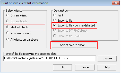 Export DT Max T2 Screenshot (Step 3)