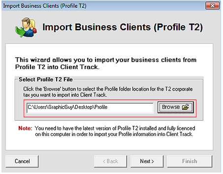 Export CANTAX T2 Screenshot (Step 2)