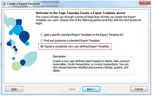 Export Sage Timeslips Screenshot (Step 1)