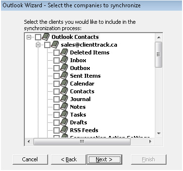 Synchronize with Outlook Screenshot (Step 5)