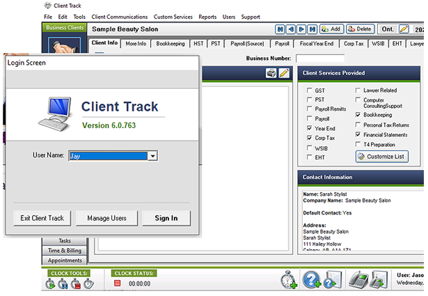 Client Track Login