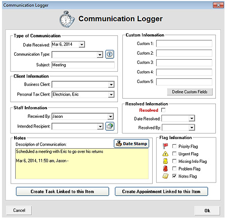 Communication Logger Screenshot