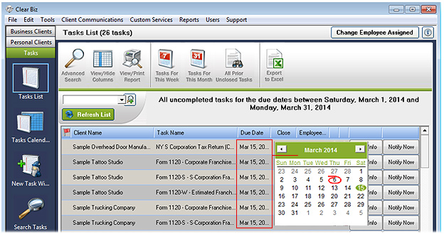 Schedule Tasks Screenshot